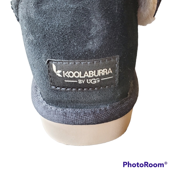 Koolaburra UGG  Victoria Boots Tall Black Suede Wool Lined  Women's Size 10 - Picture 4 of 6